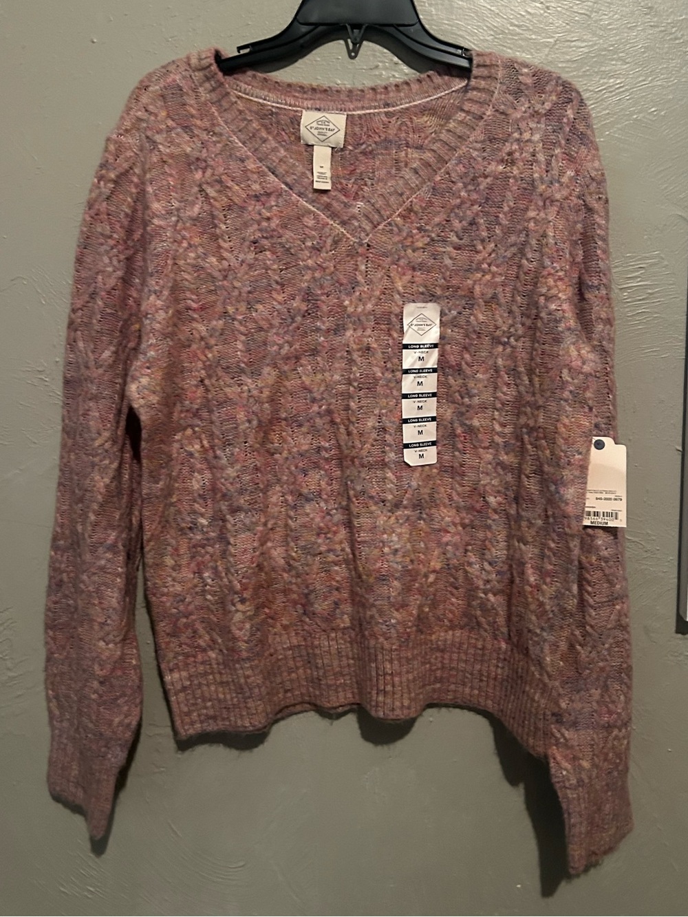Multicolor Pink Blend V-Neck Sweater